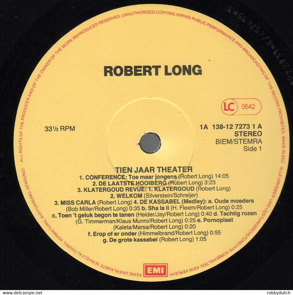 * 3LP Box* ROBERT LONG - 10 JAAR THEATER + Boekje - Cómica