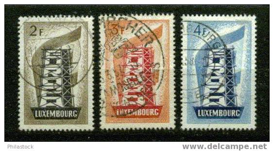 LUXEMBOURG Nº 514 A 516 Obl. EUROPA 56 - Gebraucht