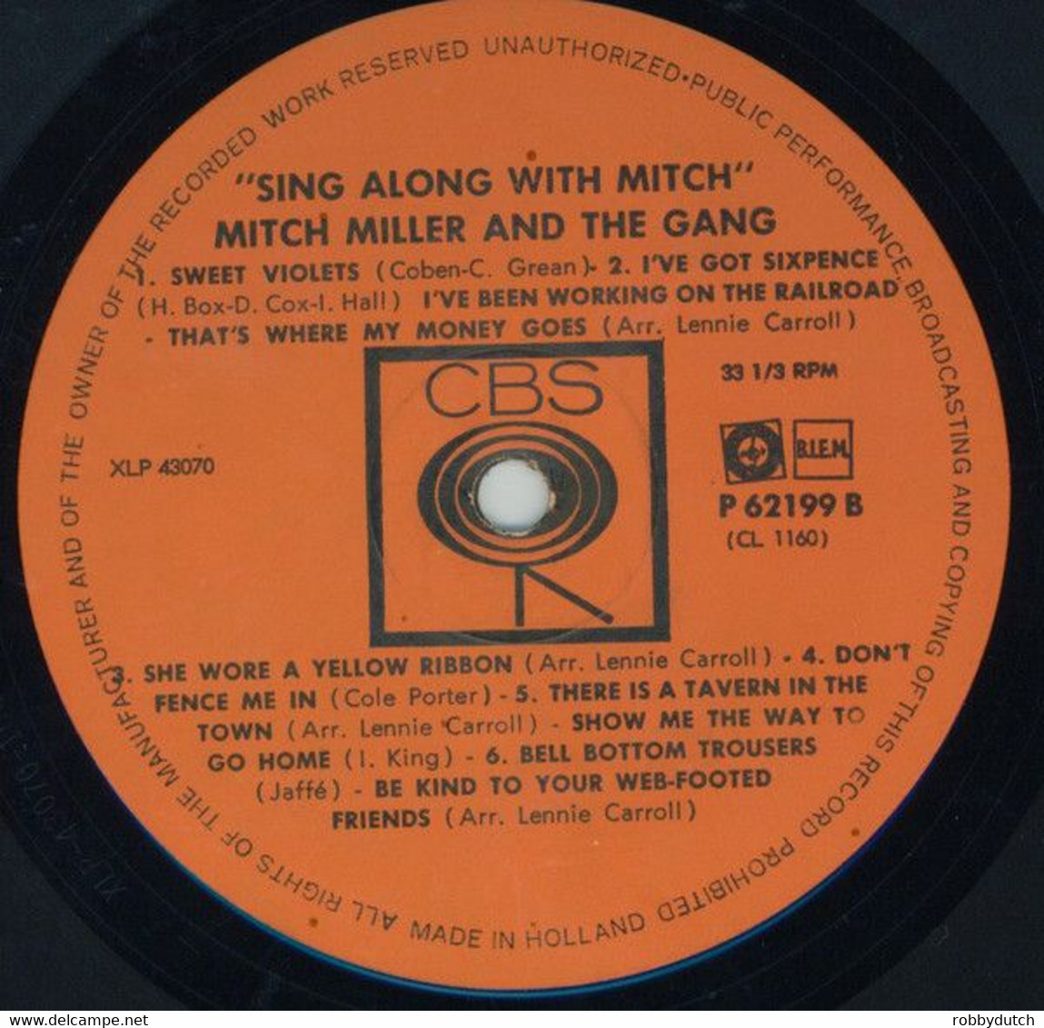 * LP * MITCH MILLER & THE GANG - SING ALONG WITH MITCH - Jazz