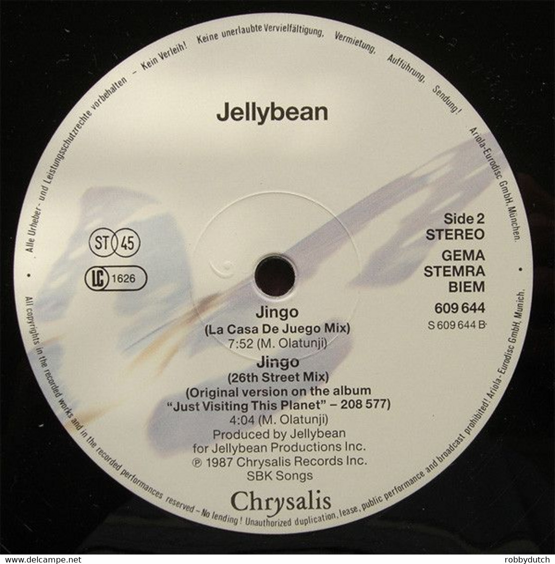 * 12" * JELLYBEAN - JINGO - 45 Rpm - Maxi-Single