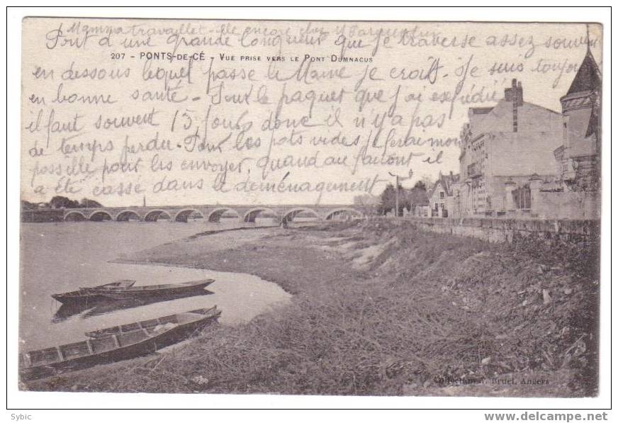 LES PONTS DE CE - Vue Prise Vers Le Pont DUMNACUS (1915) - Les Ponts De Ce