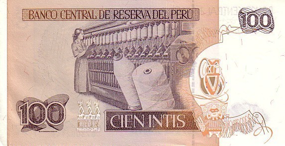 PEROU  100 Intis Daté Du 28-06-1987  Pick 133   ****BILLET  NEUF**** - Perú