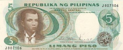 PHILIPPINES   5 Piso Non Daté (1969)  Signature 8   Pick 143b   *****BILLET  NEUF***** - Philippinen