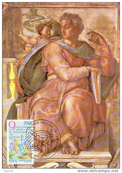 VATICAN CARTE MAXIMUM NUM.YVERT 793 ANNEE DE LA PAIX - Maximum Cards