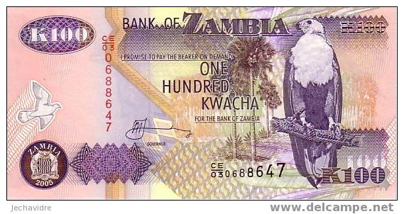 ZAMBIE   100 Kwacha  Emission De 2005     ***** BILLET  NEUF ***** - Sambia