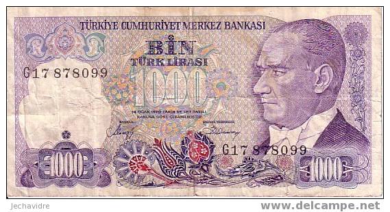 TURQUIE   1 000 Lira  Non Daté (1986)   Pick 196    ***** QUALITE  VF - ***** - Turkey
