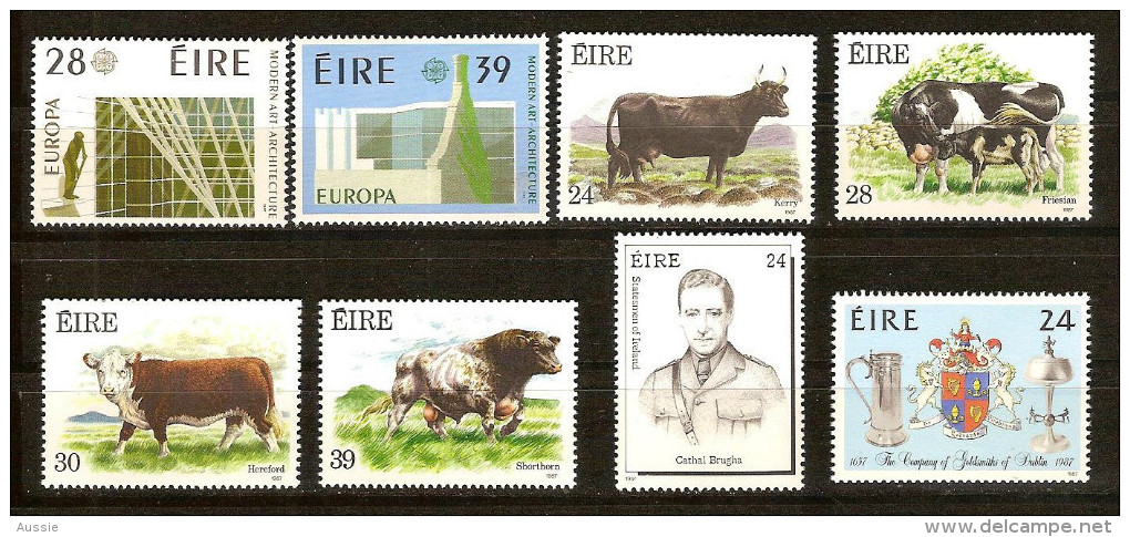 Irlande Ierland Eire 1987 Entre Yvertn° 626 Et 637 *** MNH Cote 27,50 Euro - Neufs