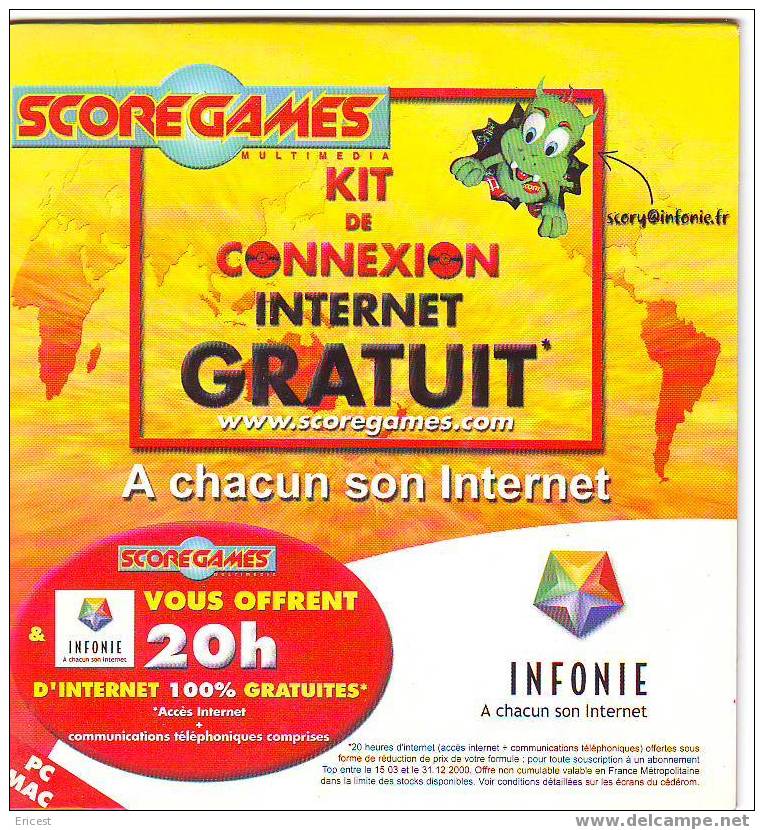 KIT INTERNET INFONIE ET  SCORE GAMES 20 HEURES OFFERTES - Kits De Connexion Internet