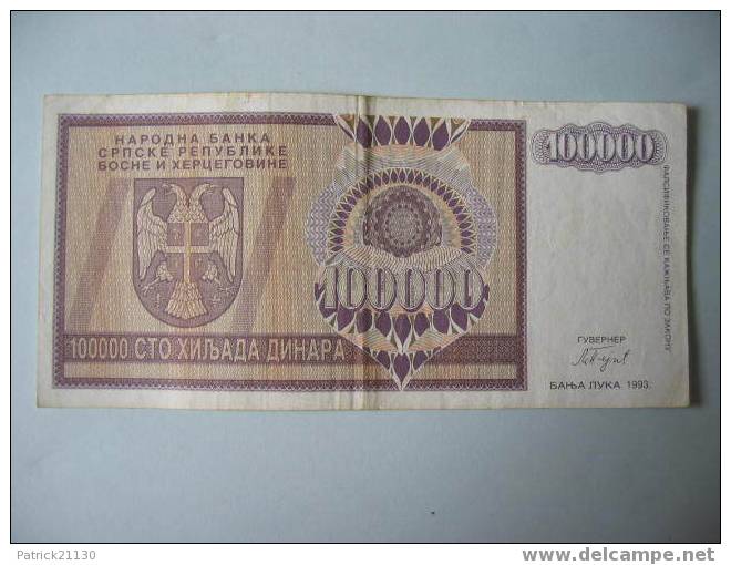 BOSNIE HERZEGOVINE   /100.000  DINARA  PICK 41 - Bosnien-Herzegowina