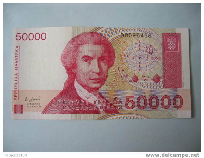 CROATIE   /  50000 DINAR   PICK 26 - Croatie