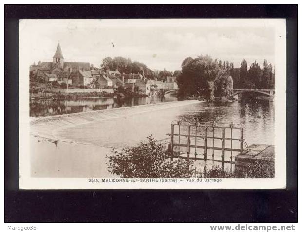 006082 Malicorne Sur Sarthe Vue Du Barrage édit.dolbeau N°2515 Belle Cpa Cpsm - Malicorne Sur Sarthe