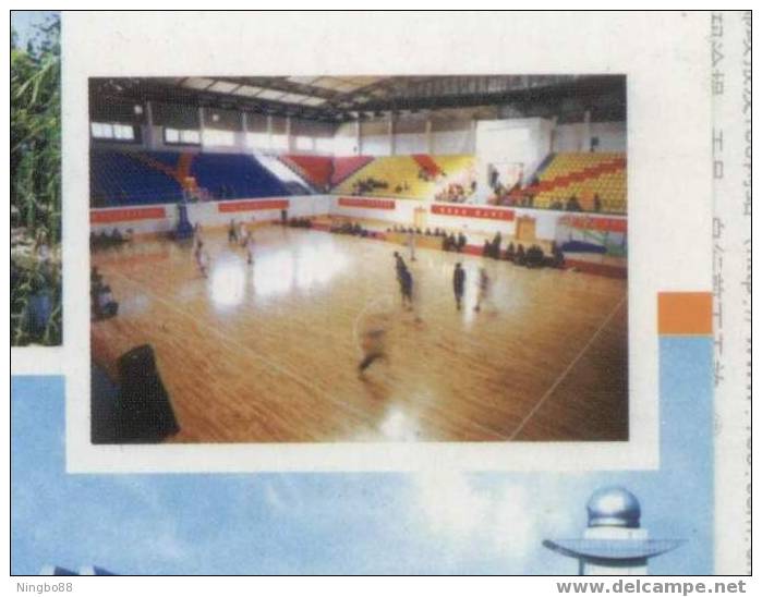 China 2005 Shengzhou High School Postal Stationery Card Indoor Basketball Gymnasium - Basketball