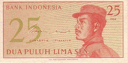 INDONESIE    25 Sen  Daté De 1964    Pick 93    *****BILLET  NEUF***** - Indonesië