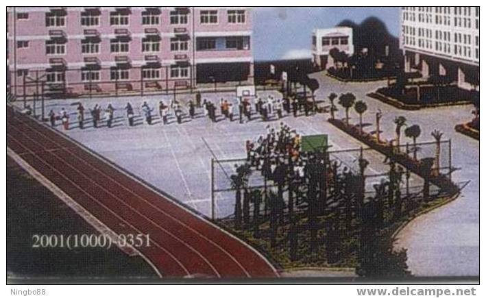 China 2001 Nanjing Vocational High School Postal Stationery Card Basketball - Baloncesto