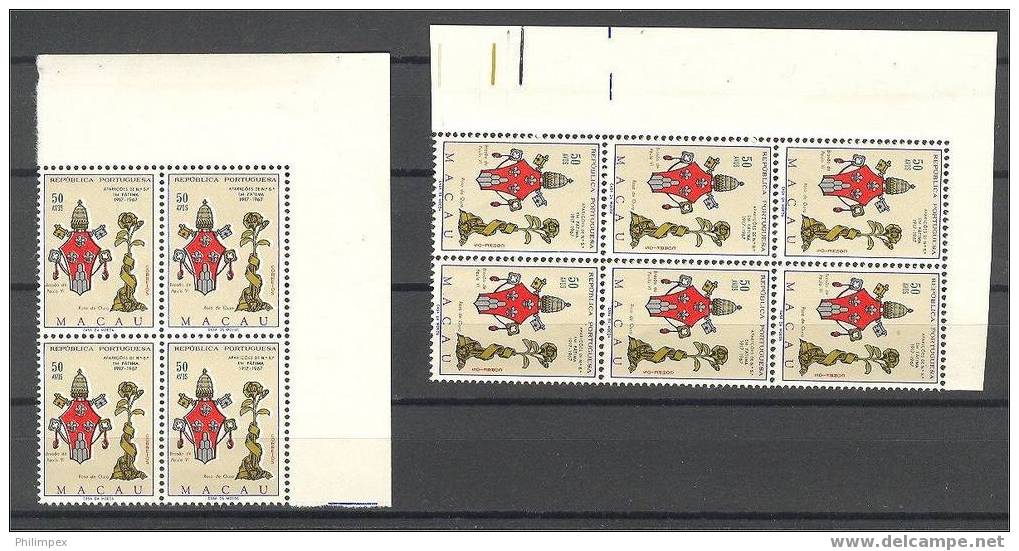 MACAO, NICE GROUP  1951-69, ONLY NEVER HINGED PAIRS/BLOCKS **! - Other & Unclassified