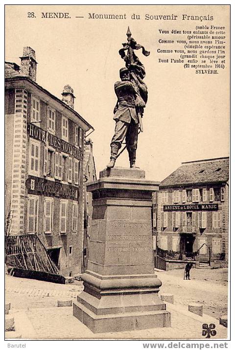 MENDE - Monument Du Souvenir Français - Mende