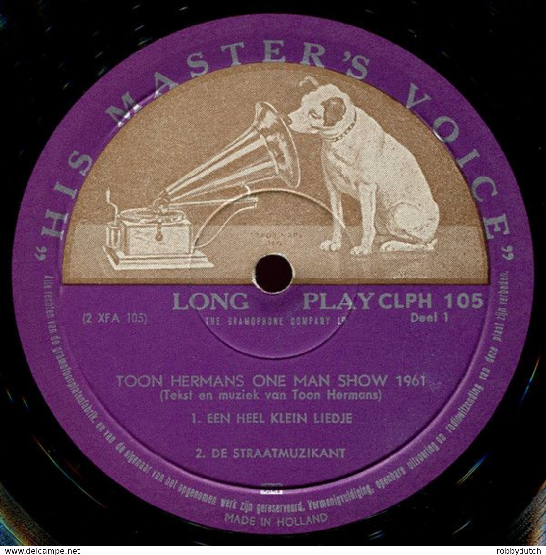 * LP * TOON HERMANS - ONE MAN SHOW (HMV CLPH 105) (1961) - Comiche