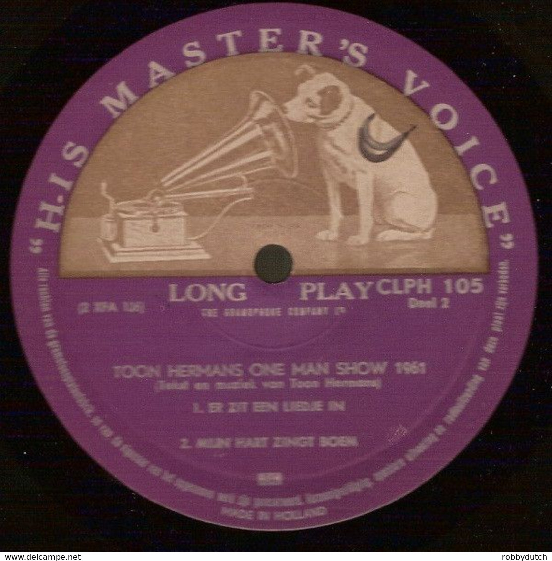 * LP * TOON HERMANS - ONE MAN SHOW (HMV CLPH 105) (1961) - Humor, Cabaret