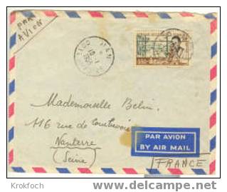 Lettre Man Côte D' Ivoire - 1955 - Lettres & Documents