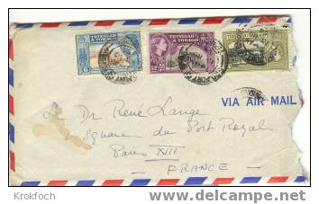 Lettre Trinidad & Tobago Port Of Spain 1954 - Trinidad En Tobago (1962-...)