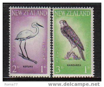 NUOVA ZELANDA 1961, SERIE 405/406  ***  Uccelli Birds - Nuovi