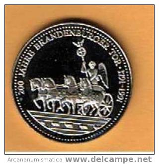 ALEMANIA  1991 Medalla Del 200 Aniversario De BRANDENBURGO PLATA  PROOF  DL-7230 - Herdenkingsmunt