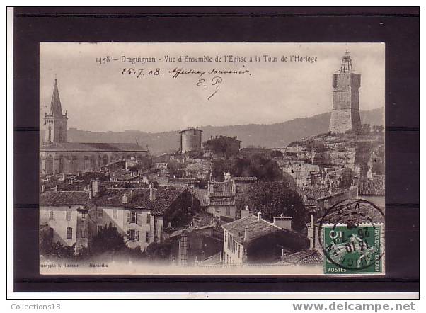 VAR - Draguignan - Vue D'ensemble De L'eglise Et La Tour De L'horloge - Draguignan