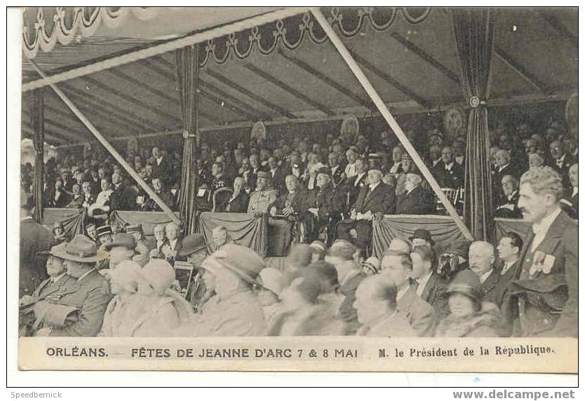 3952 Fête Jeanne Arc 7 Et 8 Mai Mr Le Président De La République Le Normand Orléans Sans N° - Orleans