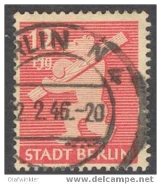 Berlin-Brandenburg 1945 12 (Pf) Gez Mi 5 A / Sc 11N5 / YT 5 Gestempelt/oblitere/used - Berlin & Brandebourg