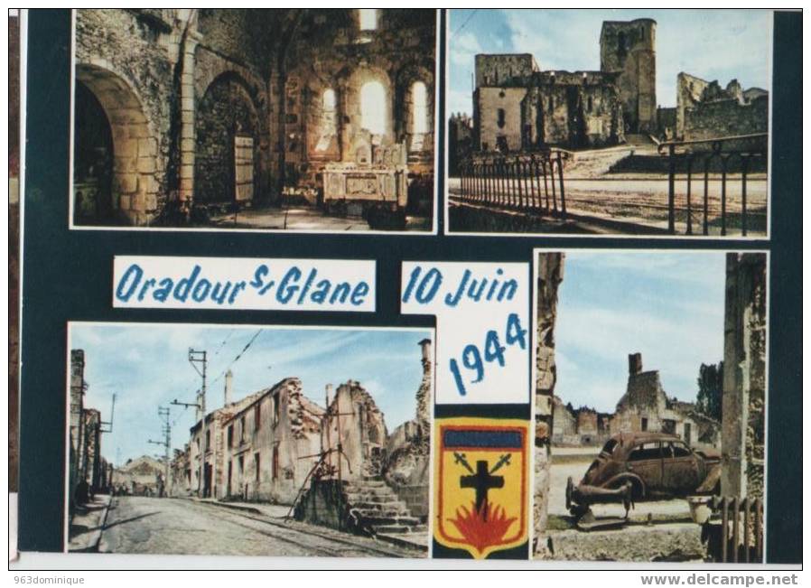 Oradour Sur Glane - Cité Martyre - 10 Juin 1944 - 4 Vues - Oradour Sur Glane