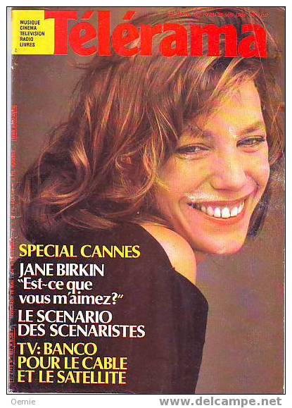 JANE  BIRKIN °  TELERAMA    MAI  1984 - Télévision