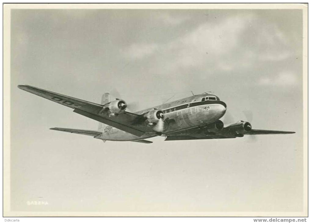 Sabena: Four-Engined DC-6 In Flight - 1946-....: Moderne