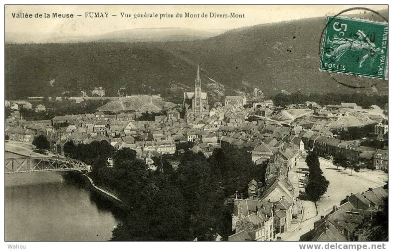 FUMAY   -   Vallée De La Meuse, Vue Générale Prise Du Mont De Divers-Mont - Fumay