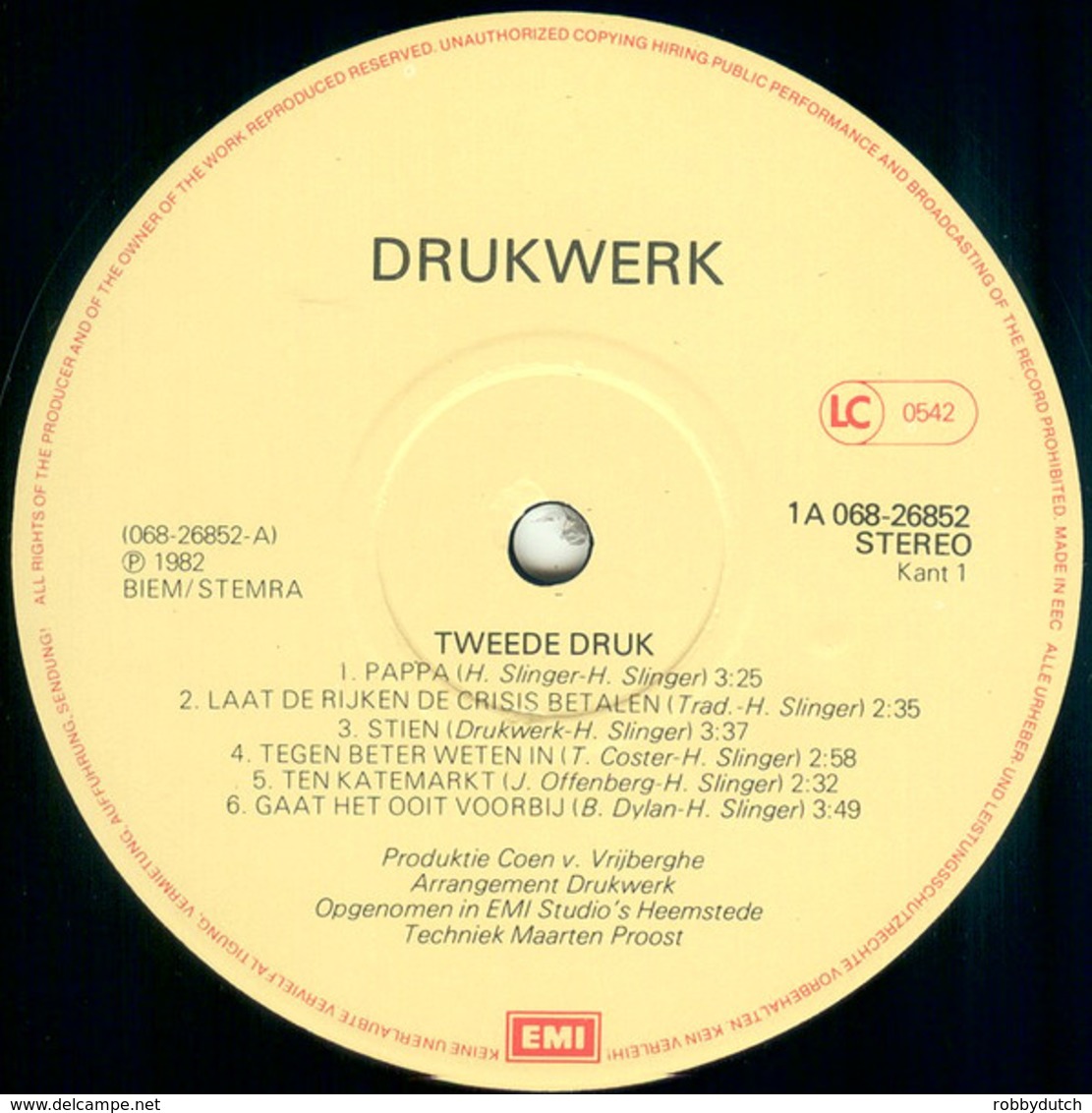 * LP * DRUKWERK - TWEEDE DRUK (Nederpop 1982) - Sonstige - Niederländische Musik