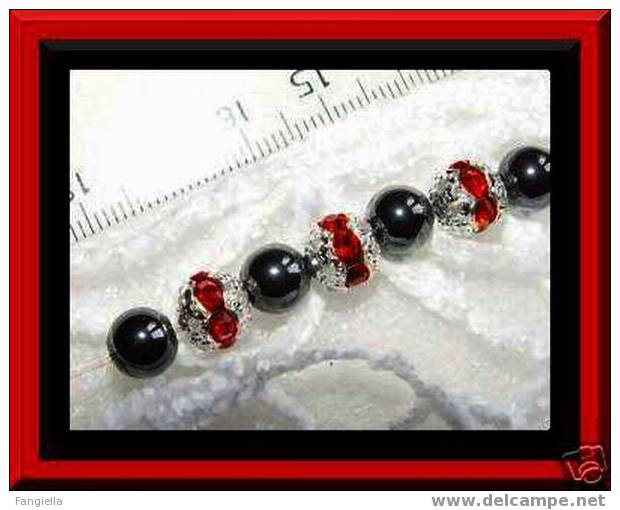 Lot De 2 Perles Boules Ciselées - Strass En Véritable Cristal Swarovski - Light Siam 8mm - Pearls