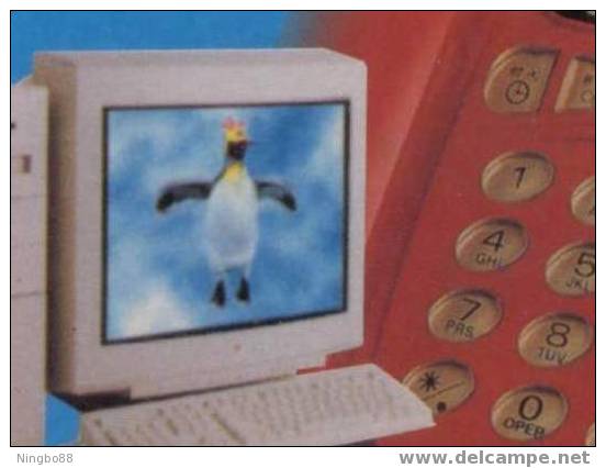 China 2001 Telecom Advertising Postal Stationery Card Antarctic Penguin - Other & Unclassified