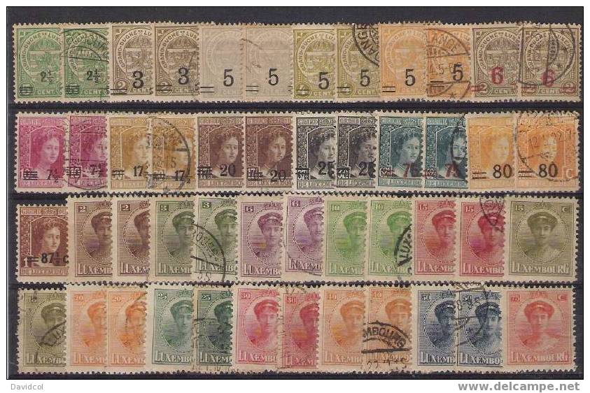 Q285.-. LUXEMBOURG / LUXEMBURGO.- 1916 TO 1934 . SCOTT # 112 / 153 , EXCELENT LOT MIXED, MINT AND USED. - Collections