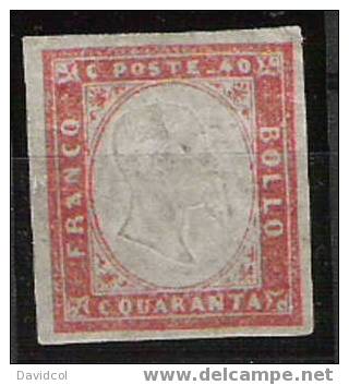 Q618.-. SARDINIA.- 1855.- SCOTT: #13a  .- USED. SEE SCAN PLEASE. SCV:US#$ 37 ++ - Sardinia