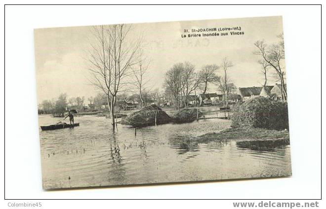 Cpa St Joachim La Brière Inondée Aux Vinces - Inondations