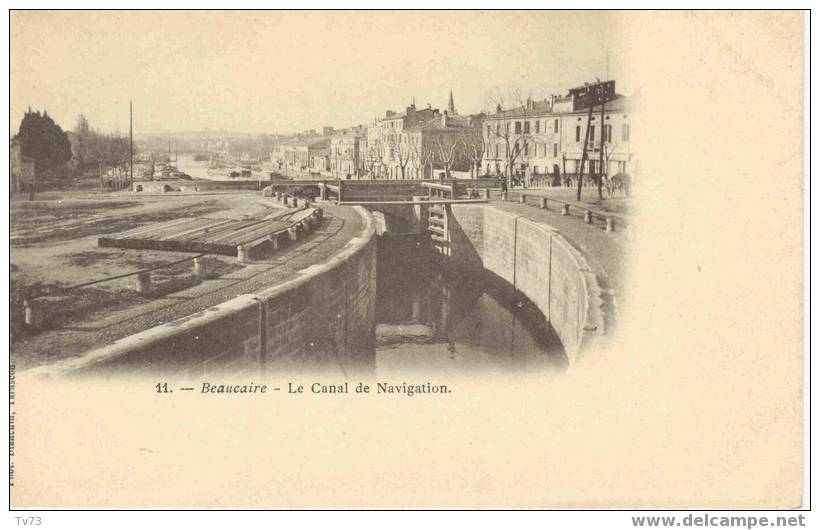 Cpa 537 - BEAUCAIRE Le Canal De Navigation  - Carte De Précurseur - Dos Non Séparé (avant 1904) - Beaucaire