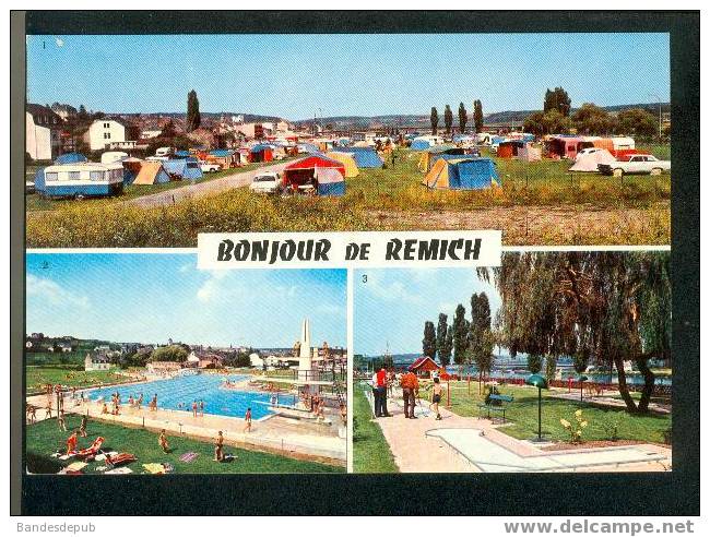 CPSM - Bonjour De Remich (Camping, Piscine, Golf Miniature Paul Kraus N°1022) - Remich