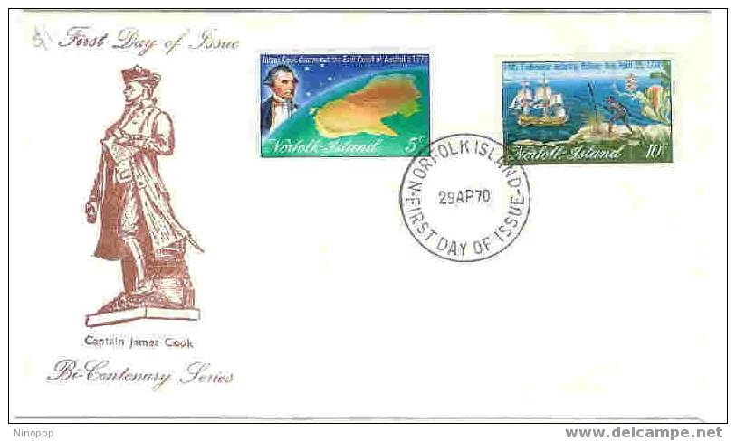 Norfolk Island-1970 Cook Discovery  FDC - Norfolk Island