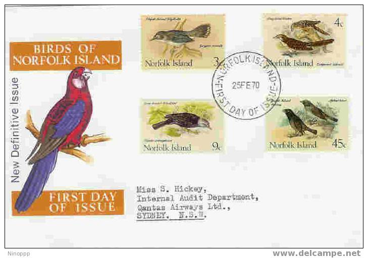 Norfolk Island-1970 Birds Part I  FDC - Norfolkinsel