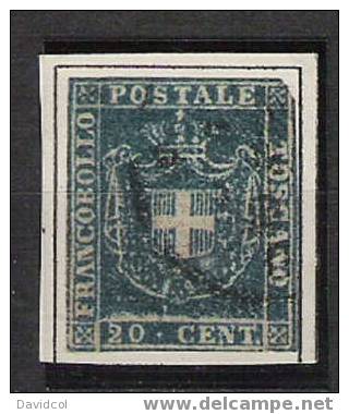 Q621.-.TOSCANA / TUSCANY  .- 1860.- SCOTT: # 20b  .- USED . SEE SCAN PLEASE.SCV:US$ 100 ++ - Toscane