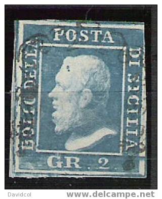 Q208. SICILIA .- 1859  .- SCOTT: # 13 - USED. SCV: US$ 80.00 .-. SEE SCAN PLEASE. - Sicily