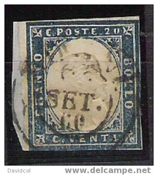 Q211. SARDINIA - 1855 - SCOTT: # 12 - USED . SCV: US$ 32.00 .-. SEE SCAN PLEASE. - Sardaigne