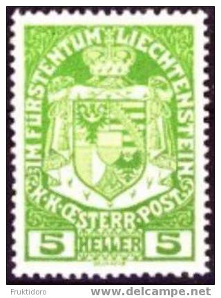 Liechtenstein Mi 5 Landeswappen / Coat Of Arms - 1917 - Nuovi