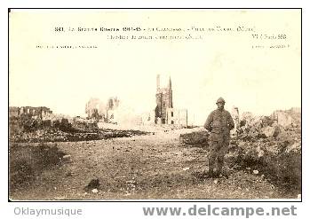 Carte De France   Serie La Grande Guerre 1914/1915 (ville-sur-tourbe Chef Lieu De Canton Entierement Détruit)) - Ville-sur-Tourbe