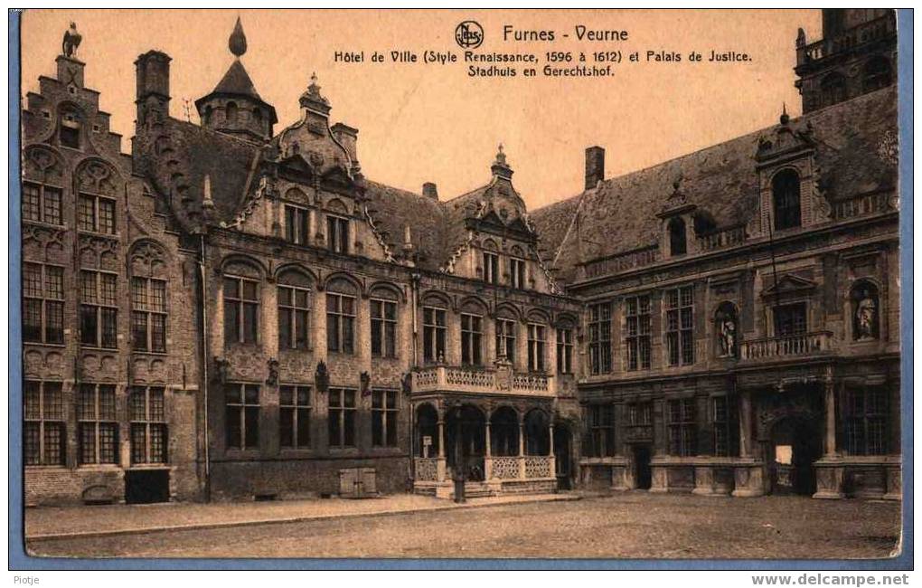 * Veurne - Furnes * (Nels, édition Morez-Decroo) Hôtel De Ville, Renaissance, Palais De Justice, Stadhuis En Gerechtshof - Veurne