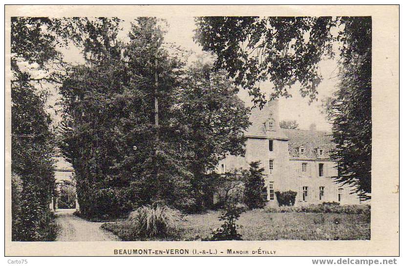 BEAUMONT EN VERON 37 - Manoir D'Etilly - Beaumont-la-Ronce